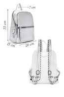 Women's Silver Metallic Backpack | Derimod