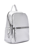 Women's Silver Metallic Backpack | Derimod