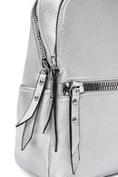 Women's Silver Metallic Backpack | Derimod