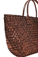 Women's Bronze Knit Shoulder Bag | Derimod