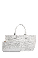 Women's Silver Knit Shoulder Bag | Derimod