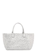 Women's Silver Knit Shoulder Bag | Derimod