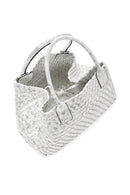 Women's Silver Knit Shoulder Bag | Derimod