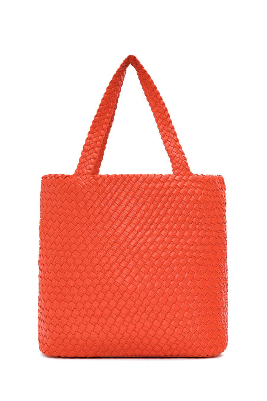 Women's Orange Long Strap Knitted Shoulder Bag