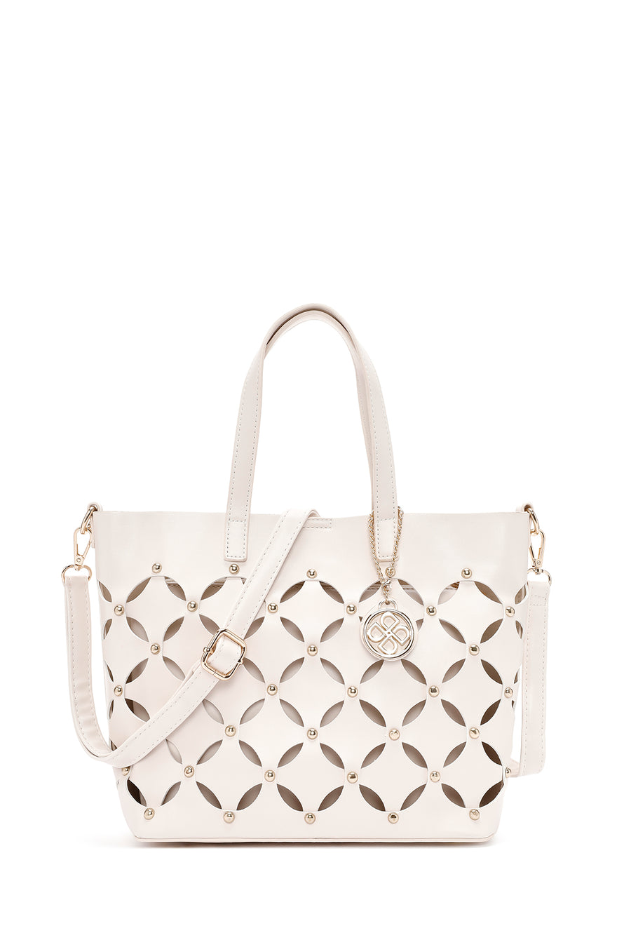 Women's Cream Braided Classic Shoulder Bag 24SBD264029 | Derimod