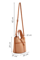 Women's Tan Long Strap Fabric Handbag | Derimod