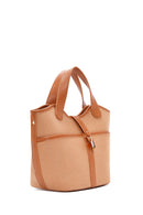 Women's Tan Long Strap Fabric Handbag | Derimod