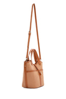 Women's Tan Long Strap Fabric Handbag | Derimod