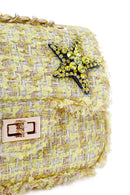 Women's Yellow Long Strap Shoulder Bag with Accessories | Derimod