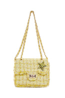 Women's Yellow Long Strap Shoulder Bag with Accessories | Derimod