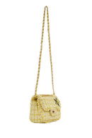 Women's Yellow Long Strap Shoulder Bag with Accessories | Derimod