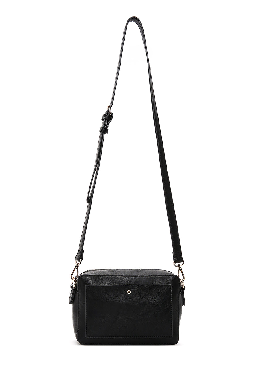 Women's Black Long Strap Crossbody Bag
