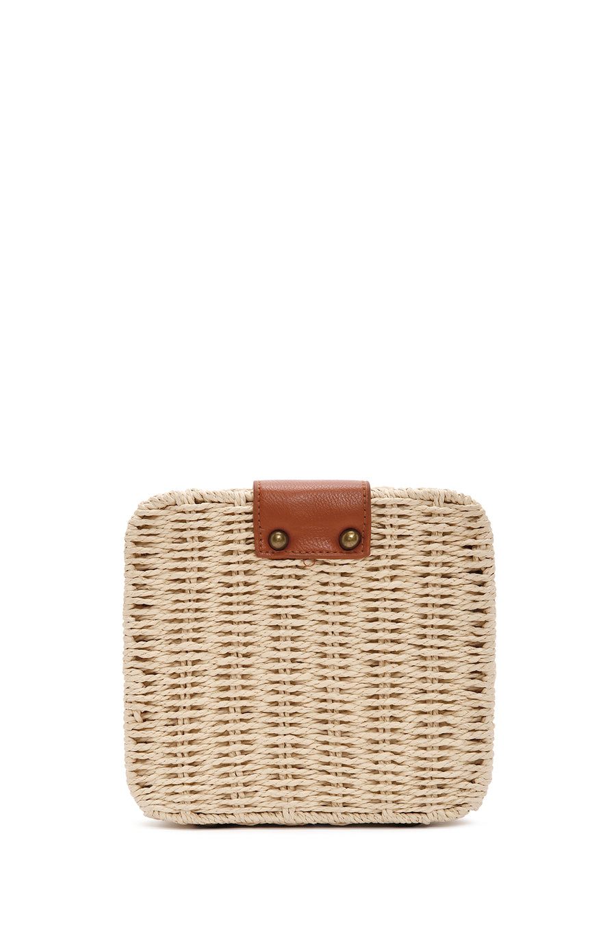 Women's Beige Long Strap Straw Crossbody Bag