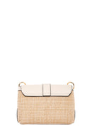 Women's Beige Long Strap Straw Shoulder Bag | Derimod