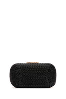 Women's Black Long Chain Strap Knitted Evening Bag | Derimod