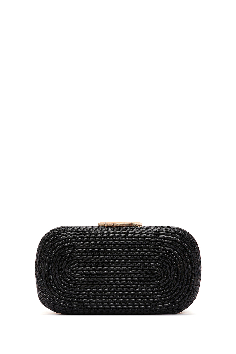 Women's Black Long Chain Strap Knitted Evening Bag