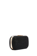 Women's Black Long Chain Strap Knitted Evening Bag | Derimod