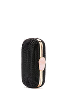 Women's Black Long Chain Strap Knitted Evening Bag | Derimod