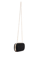 Women's Black Long Chain Strap Knitted Evening Bag | Derimod