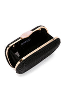 Women's Black Long Chain Strap Knitted Evening Bag | Derimod