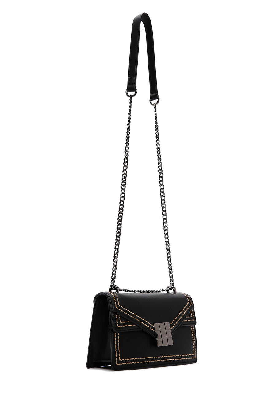 Women's Black Long Strap Crossbody Bag