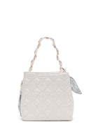 Women's Beige Long Strap Quilted Handbag with Accessory Detail | Derimod