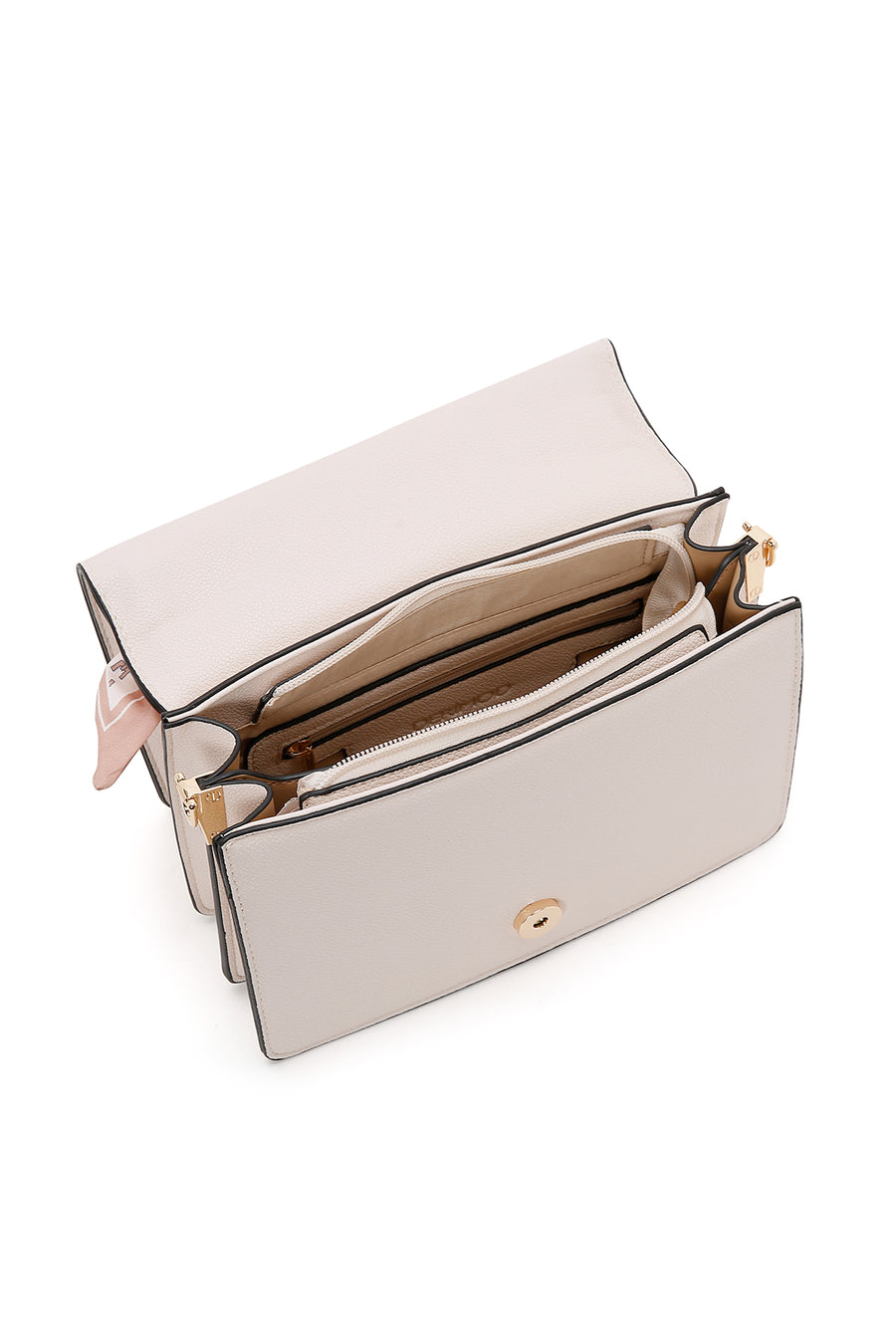 Women's Beige Long Strap Crossbody Bag