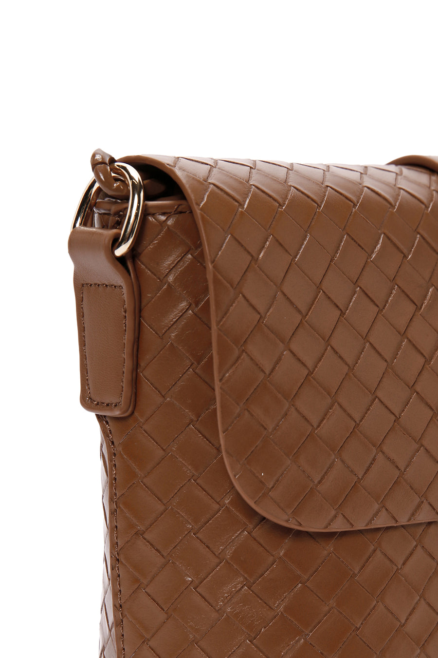 Women's Tan Long Strap Crossbody Bag