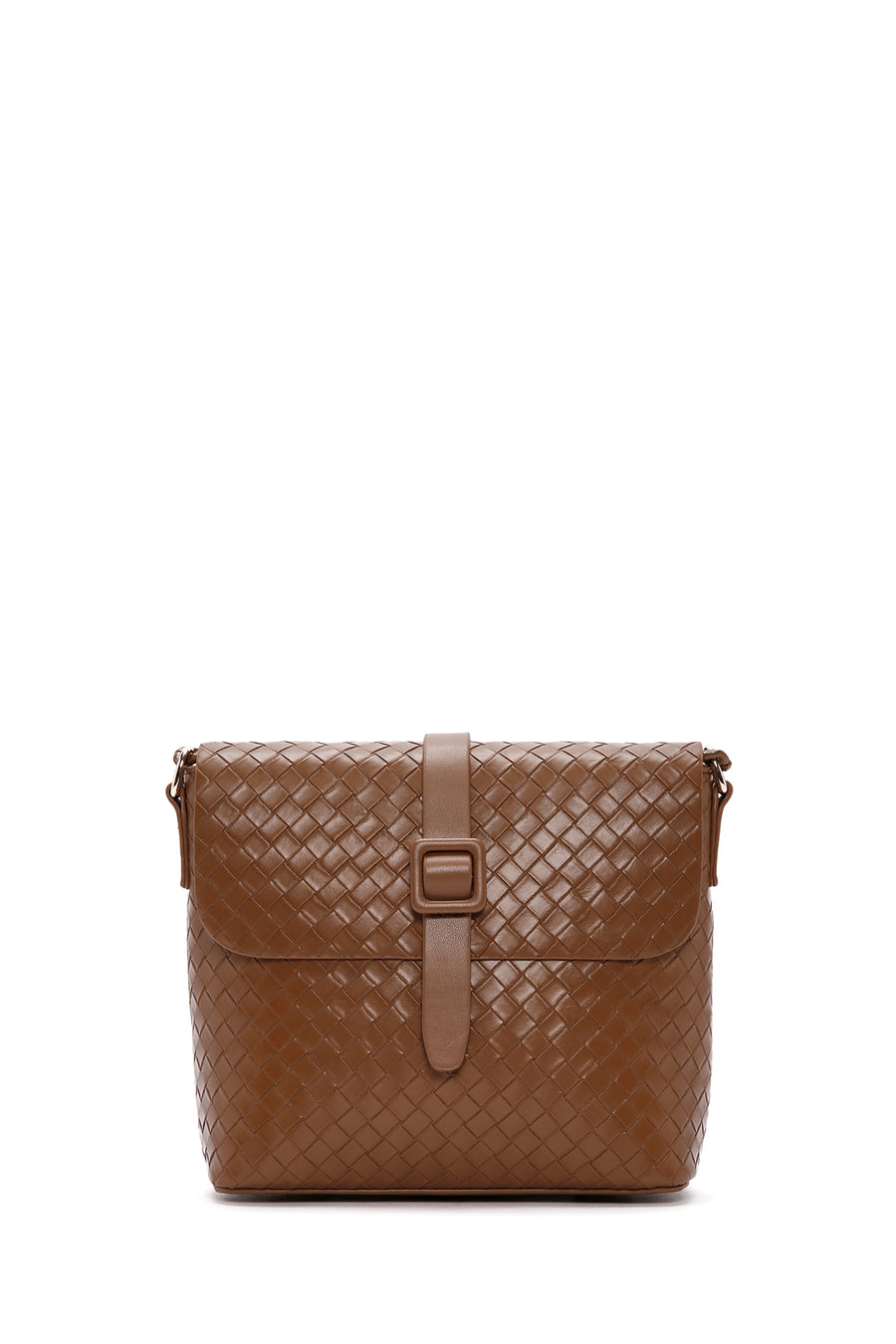Women's Tan Long Strap Crossbody Bag