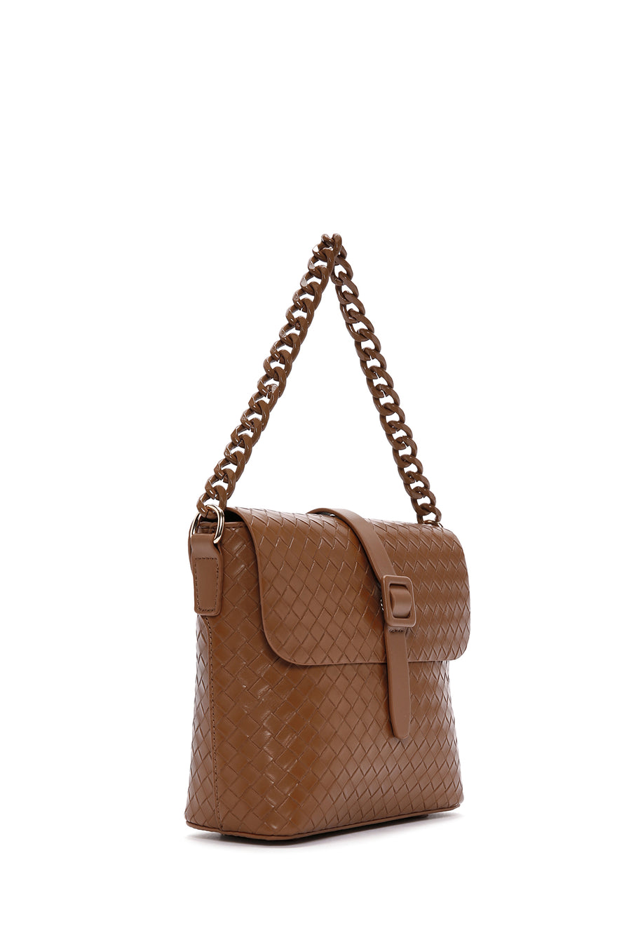 Women's Tan Long Strap Crossbody Bag
