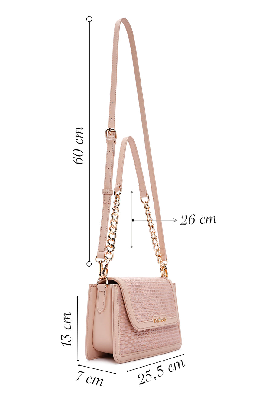Women's Powder Long Strap Shoulder Bag