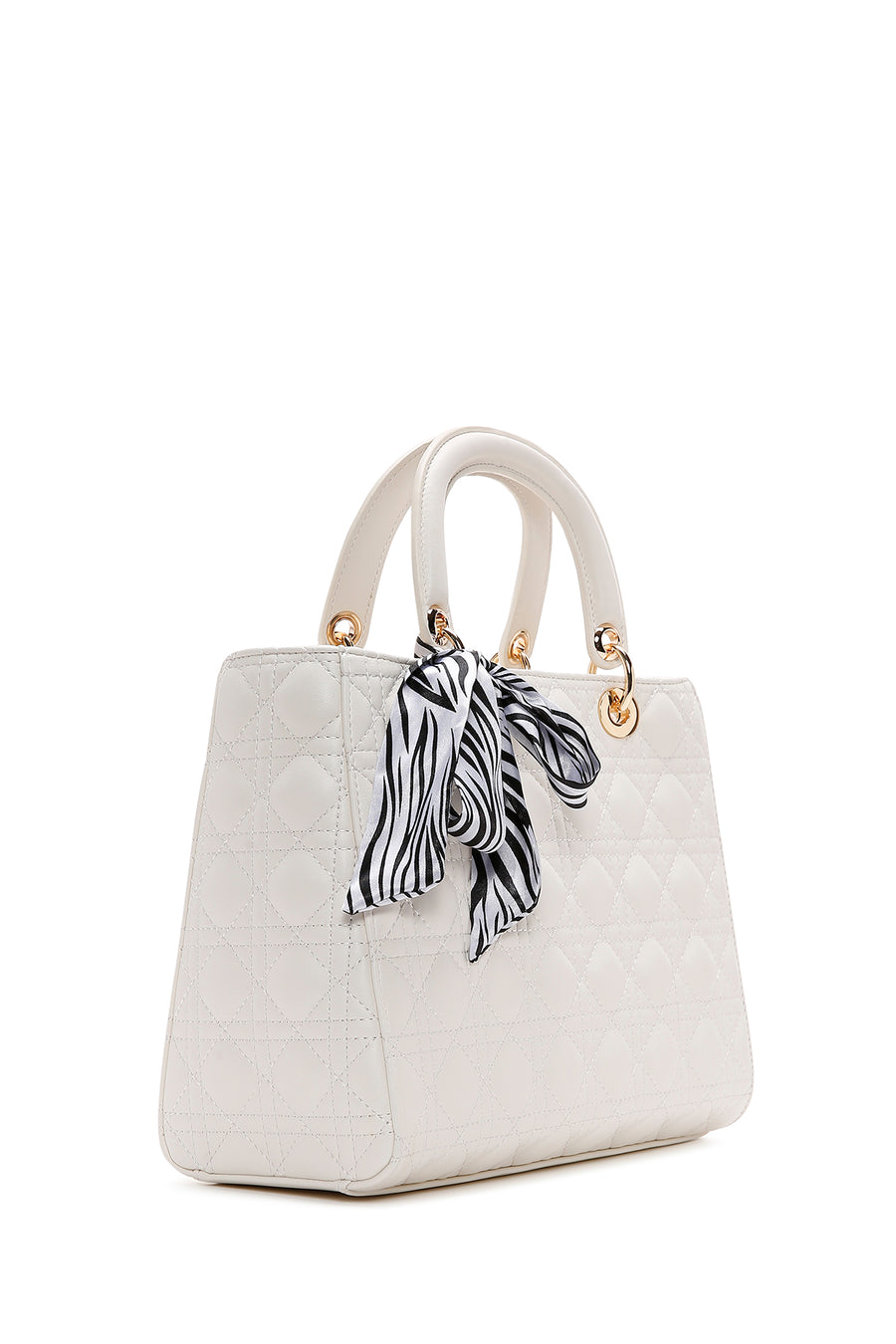 Women's Beige Long Strap Quilted Handbag