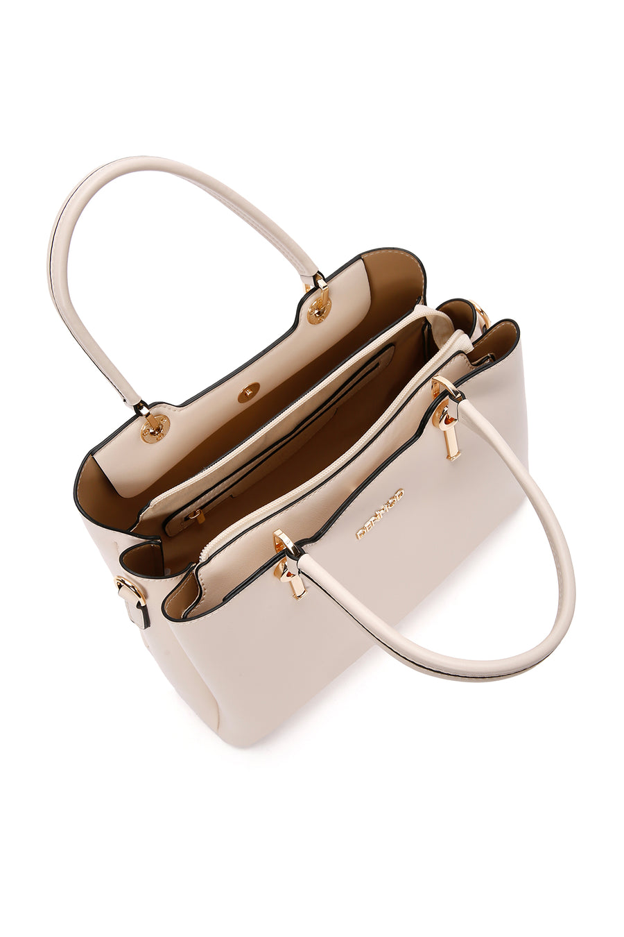 Women's Cream Long Strap Shoulder Bag