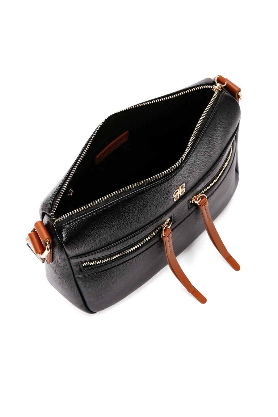 Women's Black Long Strap Crossbody Bag