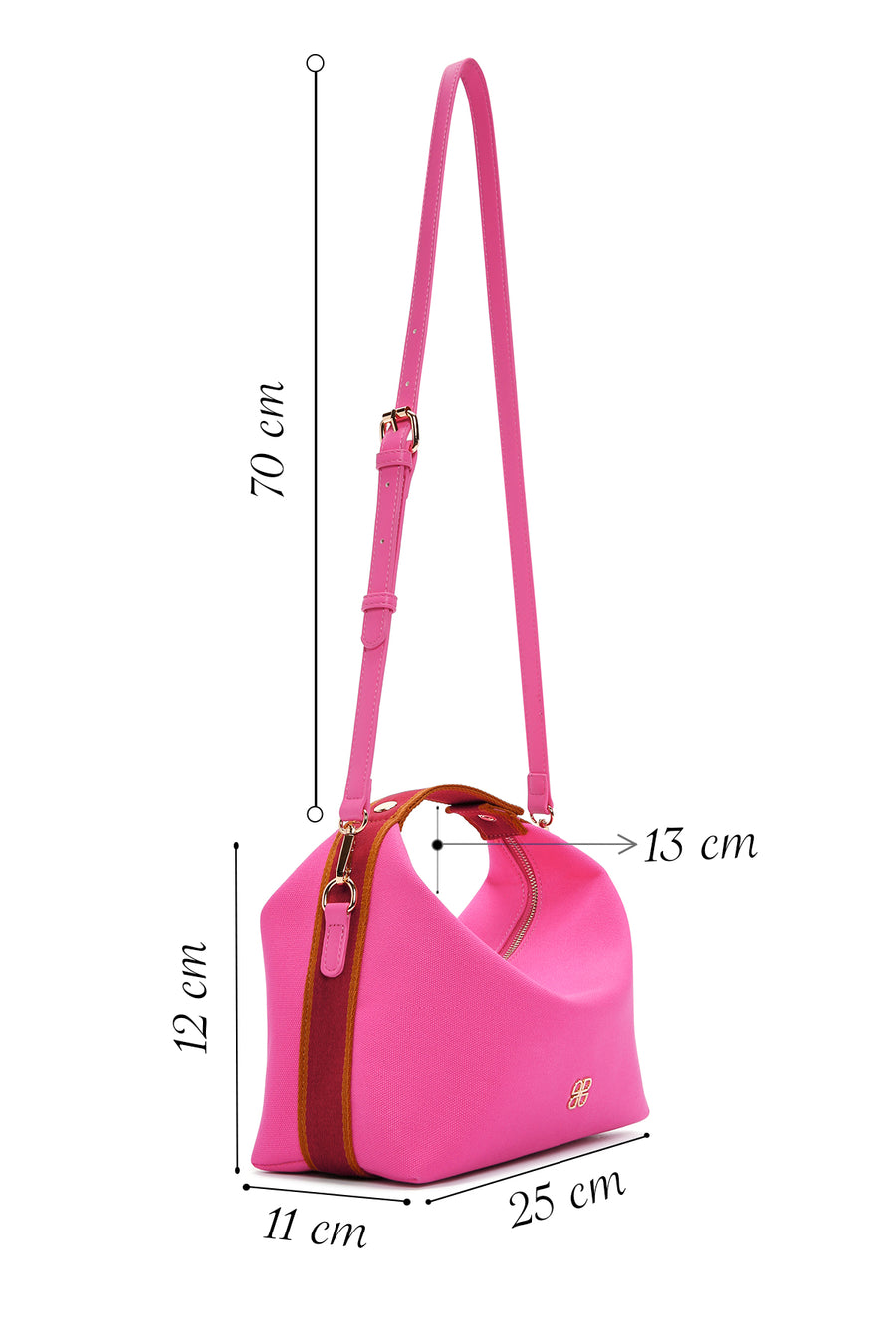 Women's Pink Long Strap Crossbody Bag