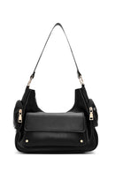 Women's Black Double Small Pocket Casual Shoulder Bag | Derimod