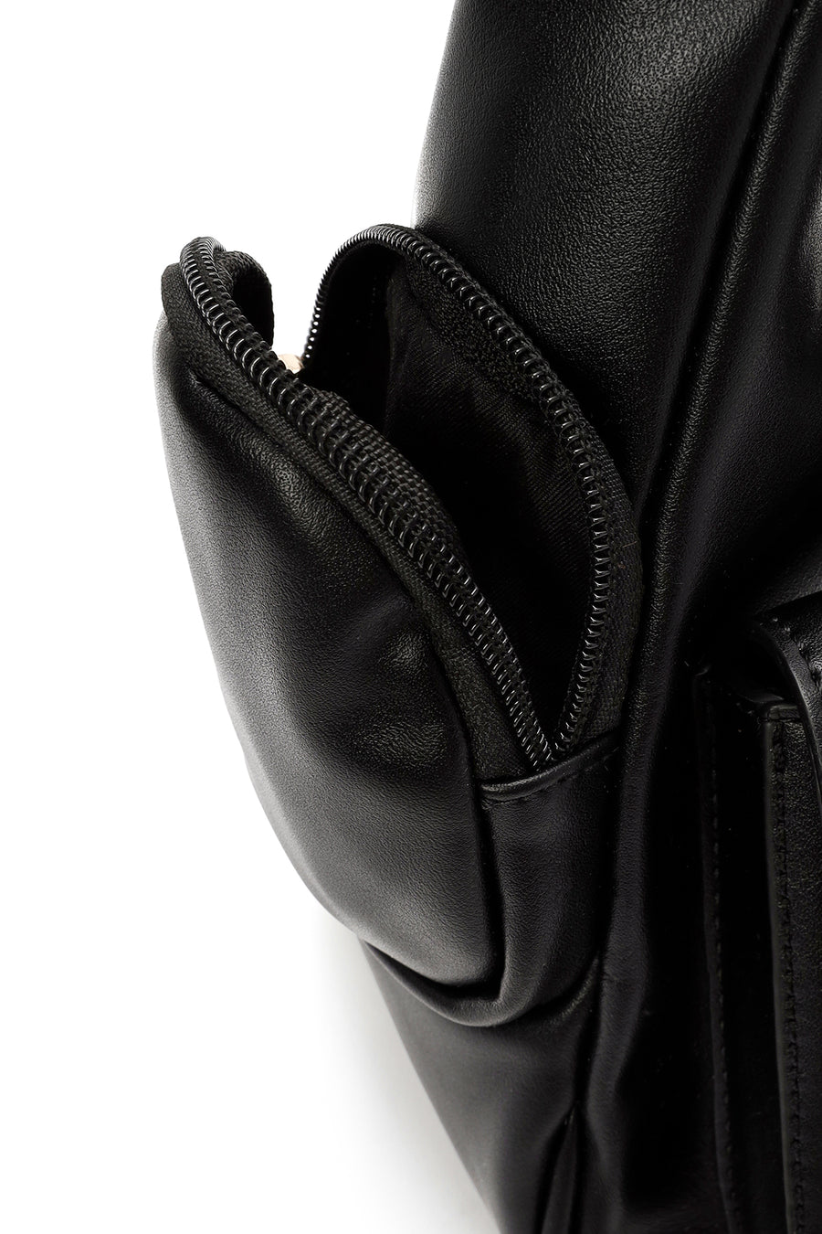 Women's Black Double Small Pocket Casual Shoulder Bag
