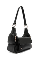 Women's Black Double Small Pocket Casual Shoulder Bag | Derimod