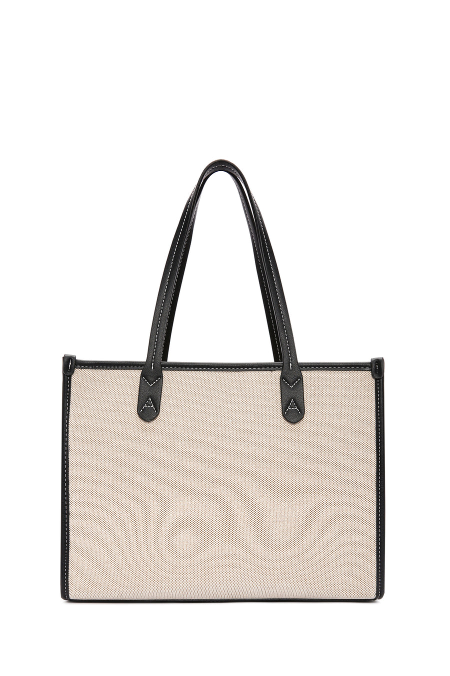 Women's Beige Long Strap Fabric Handbag