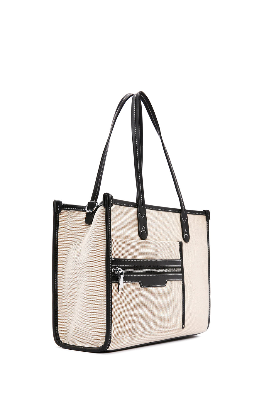 Women's Beige Long Strap Fabric Handbag
