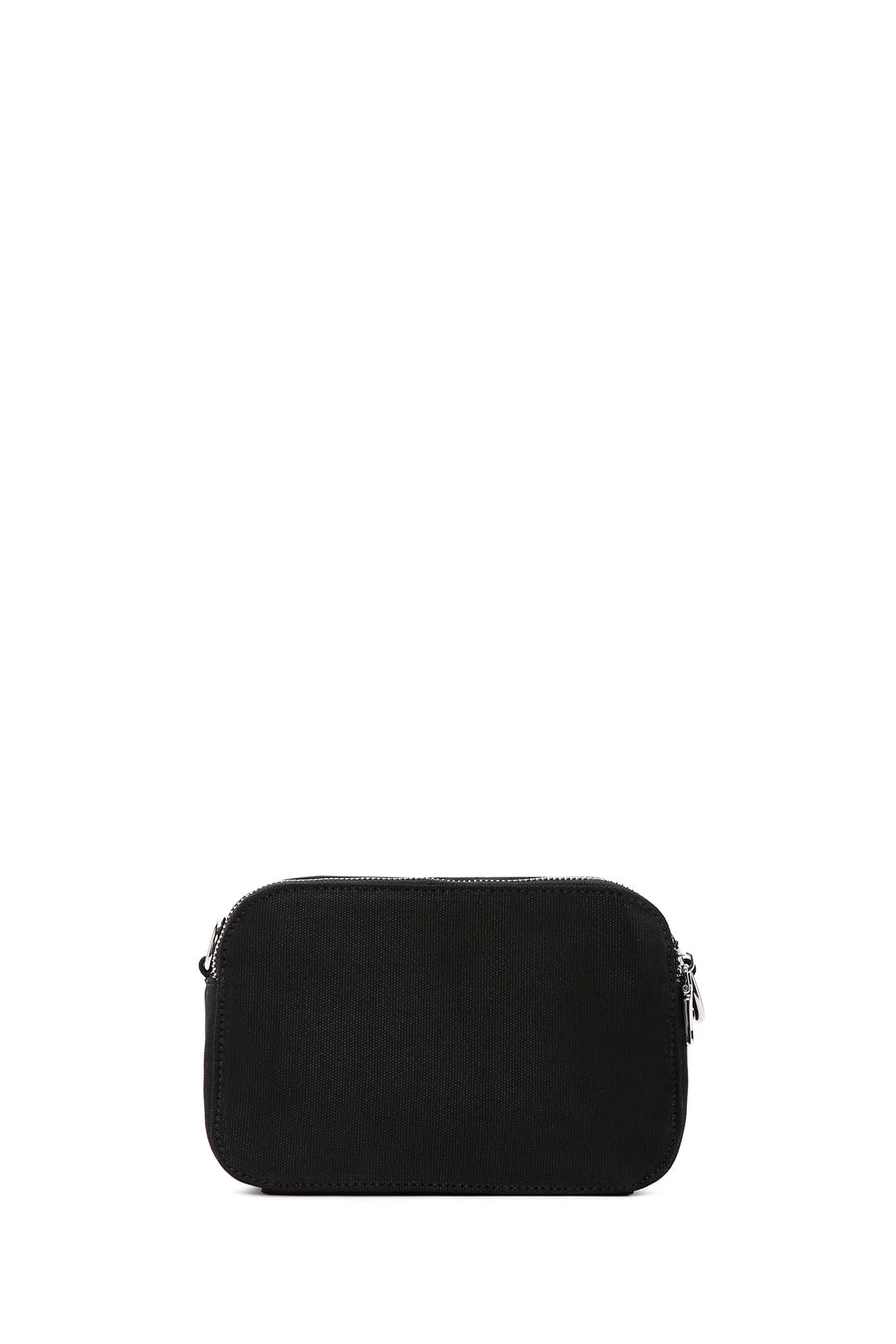 Women's Black Long Strap Fabric Crossbody Bag