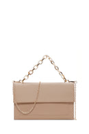 Women's Beige Long Chain Strap Clutch Bag | Derimod