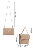 Women's Beige Long Chain Strap Clutch Bag | Derimod