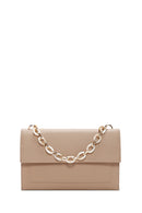 Women's Beige Long Chain Strap Clutch Bag | Derimod