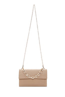 Women's Beige Long Chain Strap Clutch Bag | Derimod