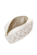 Women's Cream Long Chain Strap Knitted Crossbody Bag | Derimod