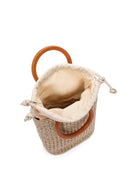 Women's Beige Long Strap Straw Shoulder Bag | Derimod