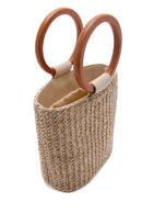 Women's Beige Long Strap Straw Shoulder Bag | Derimod