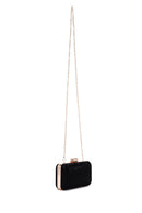 Women's Black Long Chain Strap Stone Cross Bag | Derimod