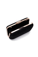 Women's Black Long Chain Strap Stone Cross Bag | Derimod